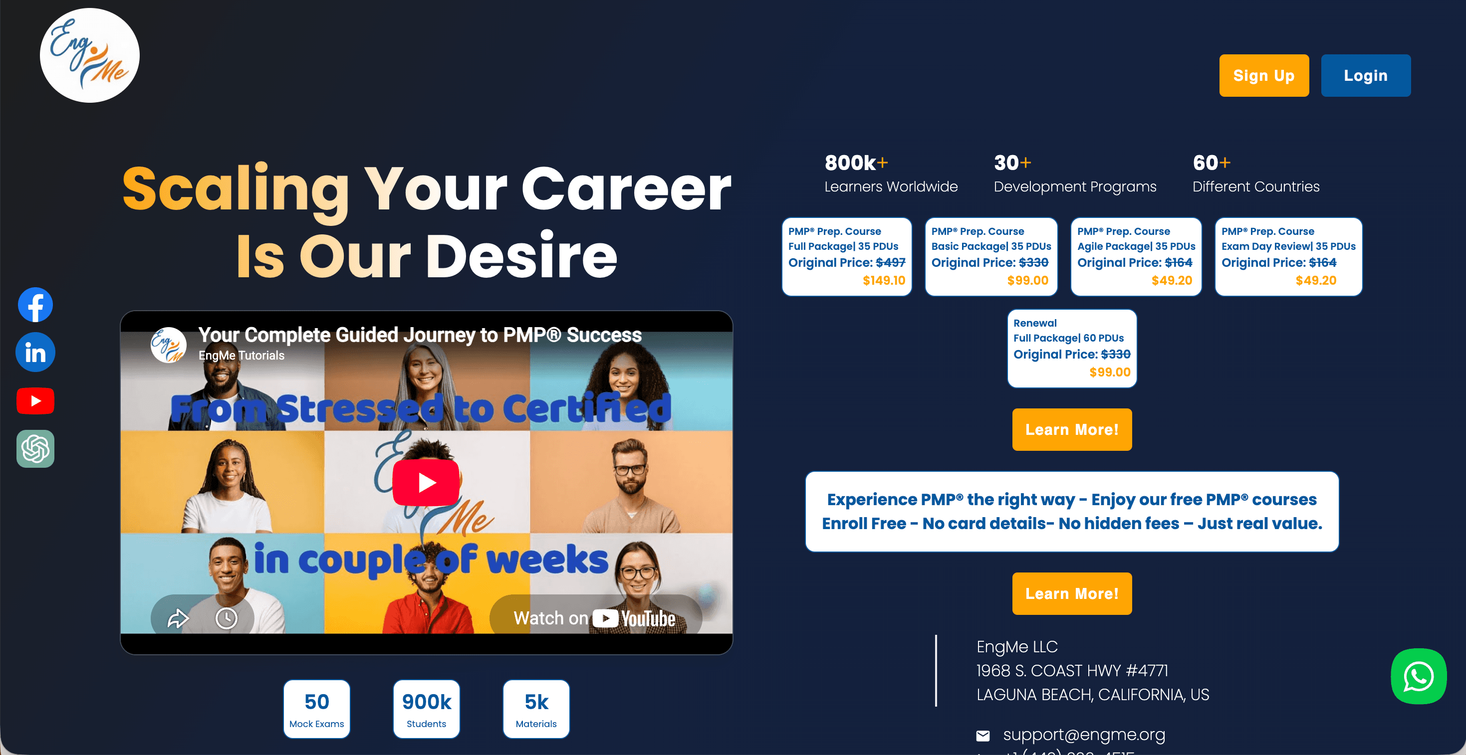 EngMe – E-Learning & Certification Platform (Web)